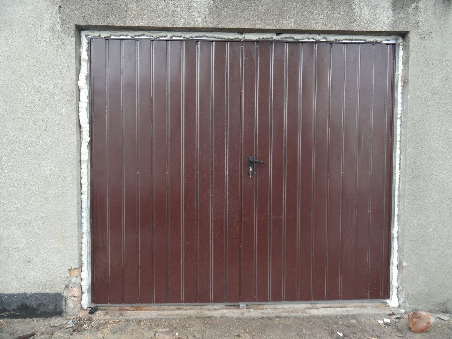 Brama garażowa dwuskrzydłowa 2,50x2,10 brąz dostawa Gratis