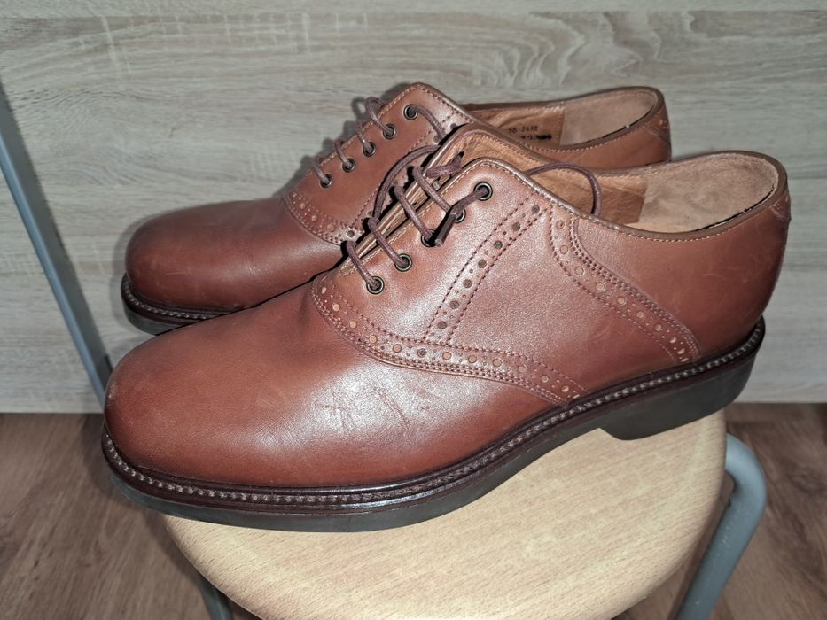 Johnston & Murphy 20-2416 skórzane półbuty męskie w kolorze jasnobrązowym, rozmiar 10 1/2 M.
