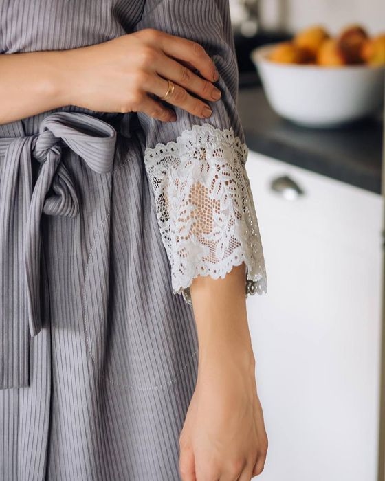 Халат , халат  в рубчик,  жіноча піжама,  Домашній одяг