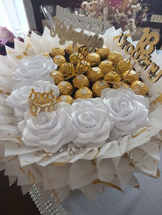 Bukiet z róż mydlanych Prezent na ślub wesele rocznicę urodziny