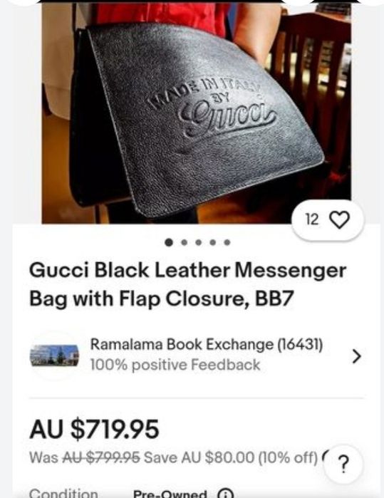 Сумка кожана планшетка Gucci Італія