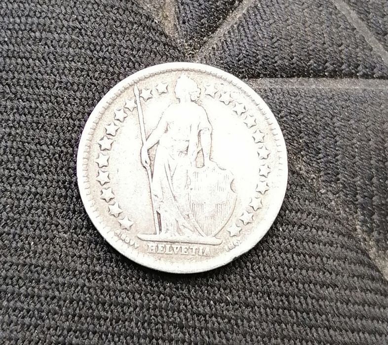 1/2 Франка 1920г, серебро