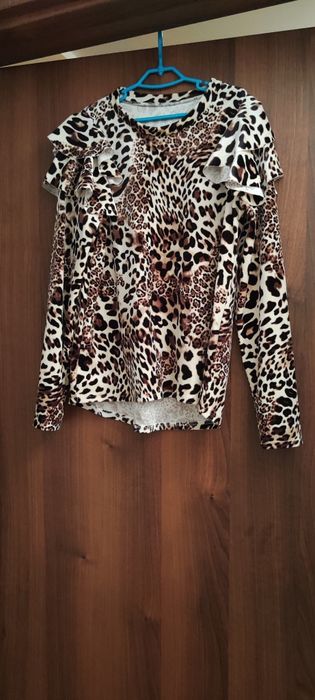 Bluzeczka welurowa panterka
