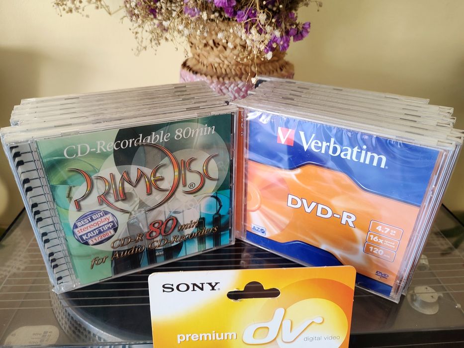 TDK Sony Panasonic Cassettes Video 8, Mini DV e CD-R Tudo Novo!