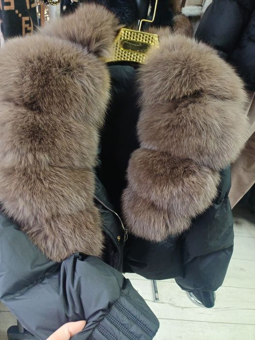 Kurtka obszycie lis czekoladowe