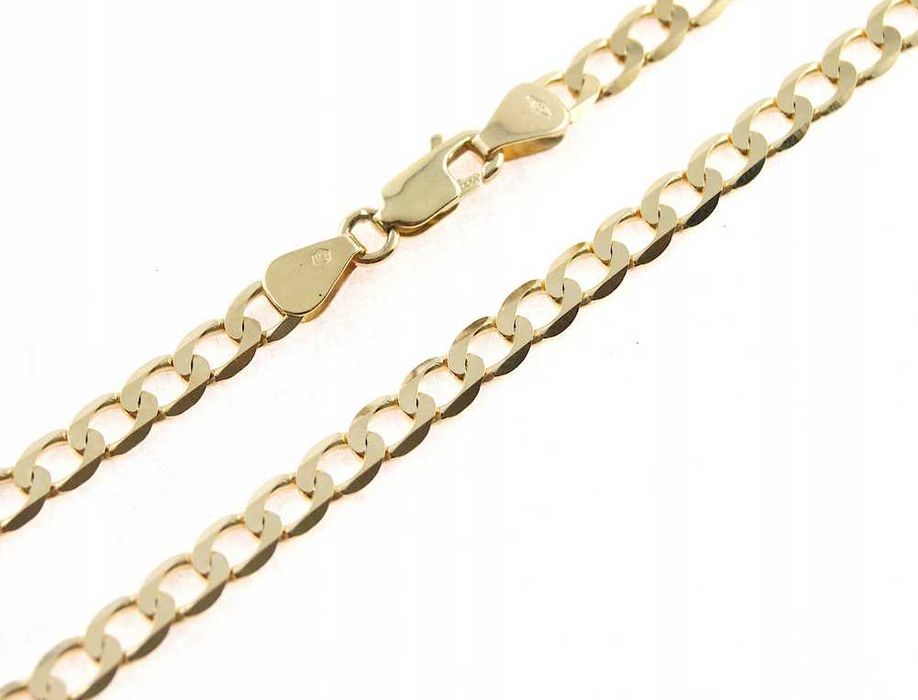 Złoty łańcuszek Pancerka ZŁOTO_ p.585 55cm KUTY