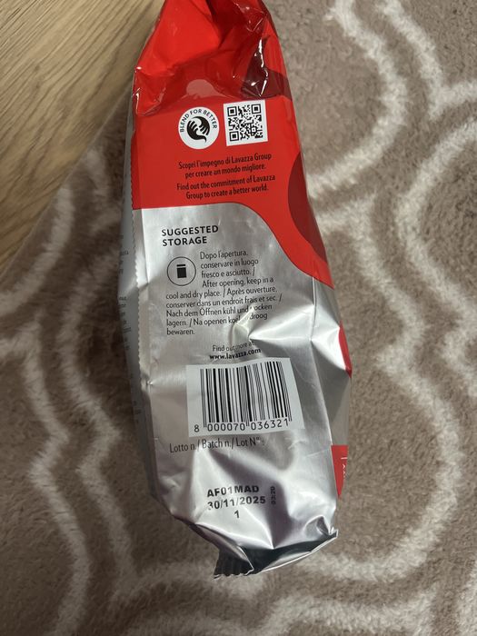 Kawa lavazza ziarnista qualita rossa 500g włoska jakość