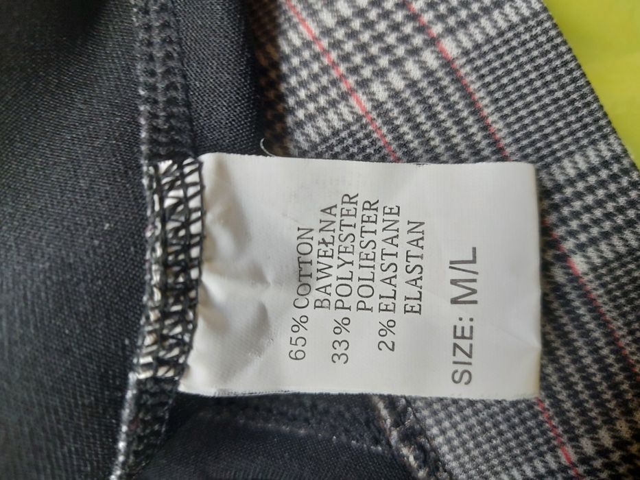 Leginsy w kratkę damskie rozmiar M/L