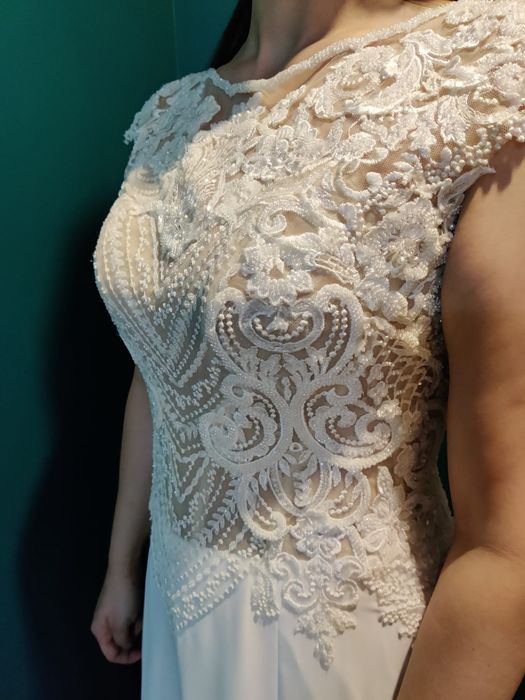 Nowa suknia ślubna Łódź, Boho, muślin