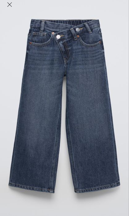 Трендові джинси з астметричним поясом 10 р zara 140см нові