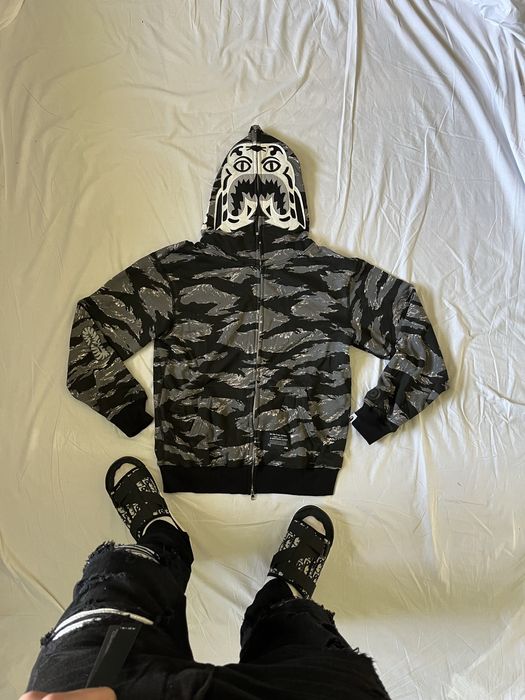Bape tiger camo black / зіп худі bape tiger como black /зіп худі бейп тайгер