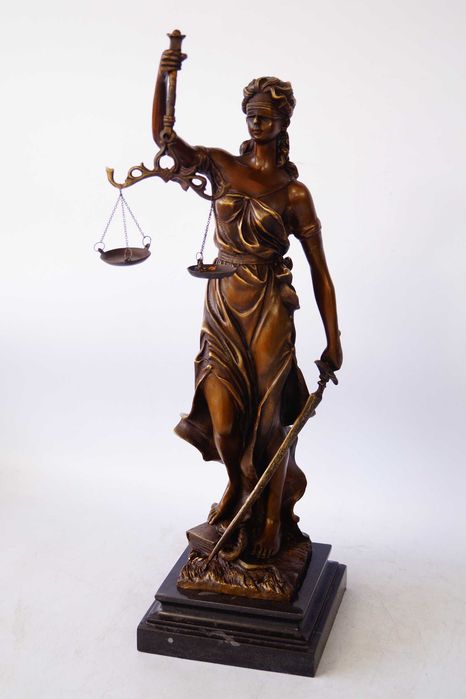 Figura z brązu rzeźba TEMIDA adwokat sąd duża 52 cm