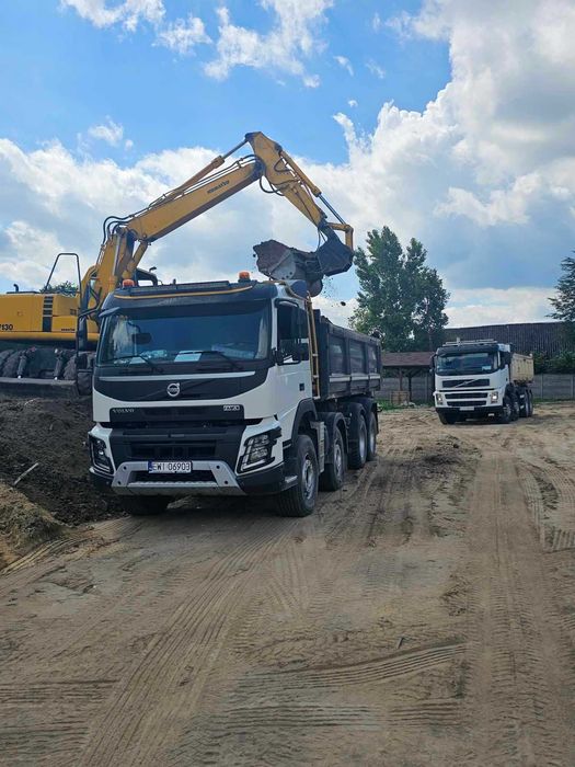 wycinka drzew zieleń nasadzenia  roboty ziemne koparka wywrotka