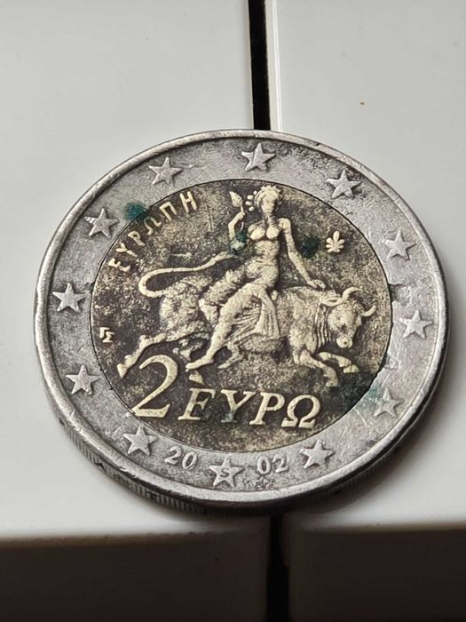 Moeda de 2 euros da Grécia 2002 - Ultra Rara em perfeito estado