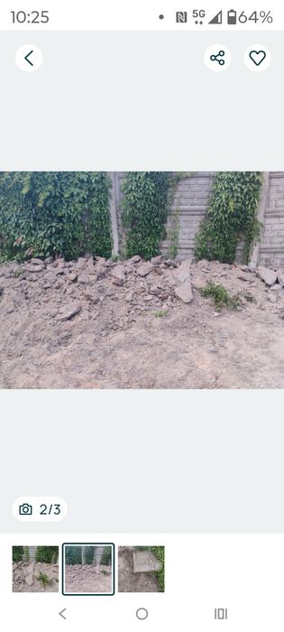 Oddam gruz z działki