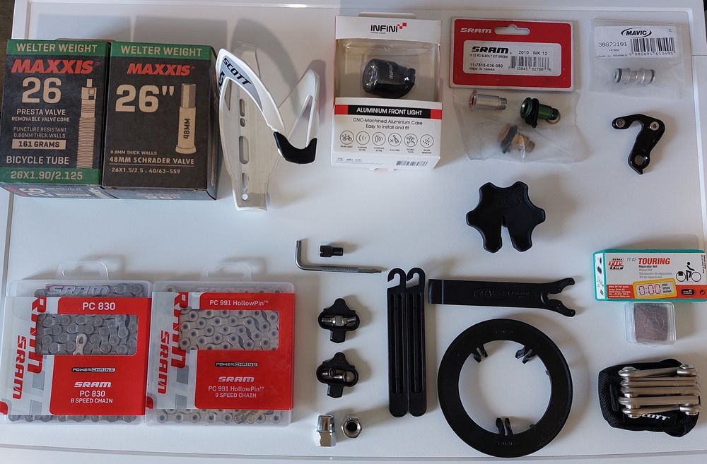 Велозапчасти Rock Shox Bontrager Elite Sigma Shimano SLX Garmin Sram