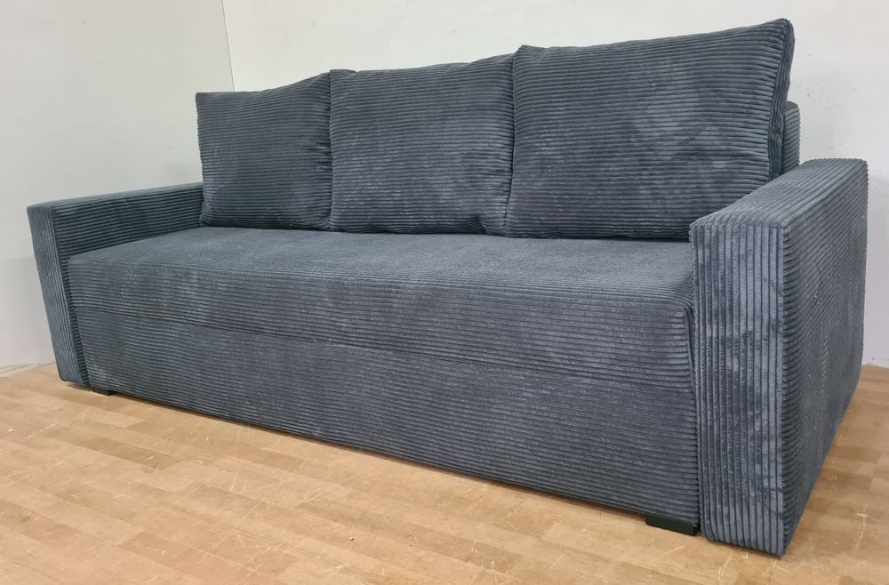 Nowa sofa automat sprężyny sztruks welur plusz kanapa wersalka tapczan