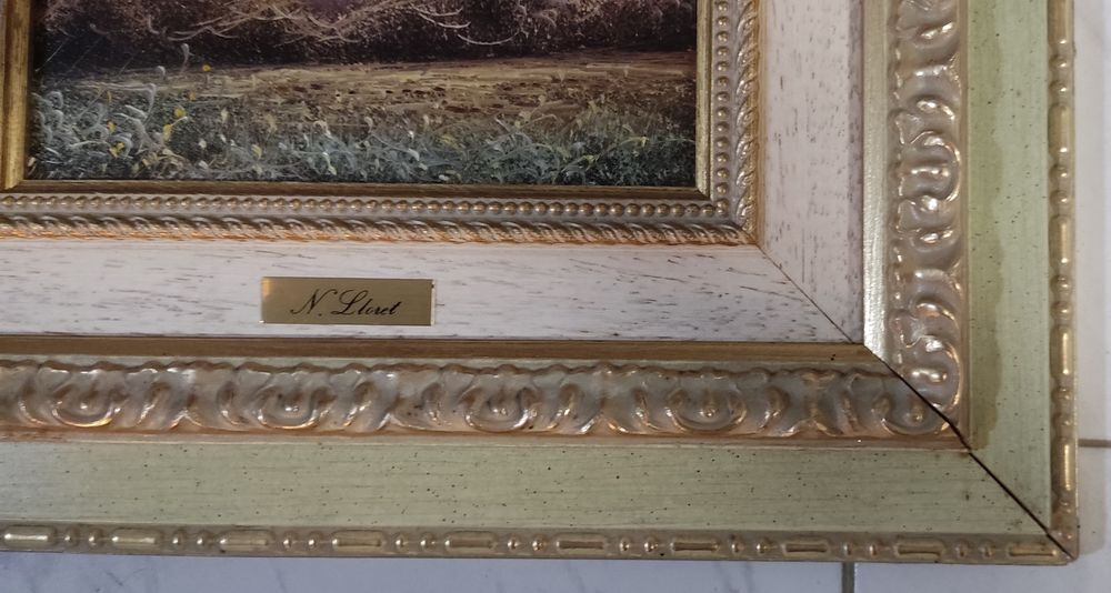 Molduras com telas pintados a óleo