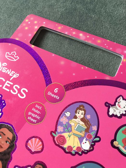 Zestaw naklejek 6 arkuszy Disney Princess Stickers