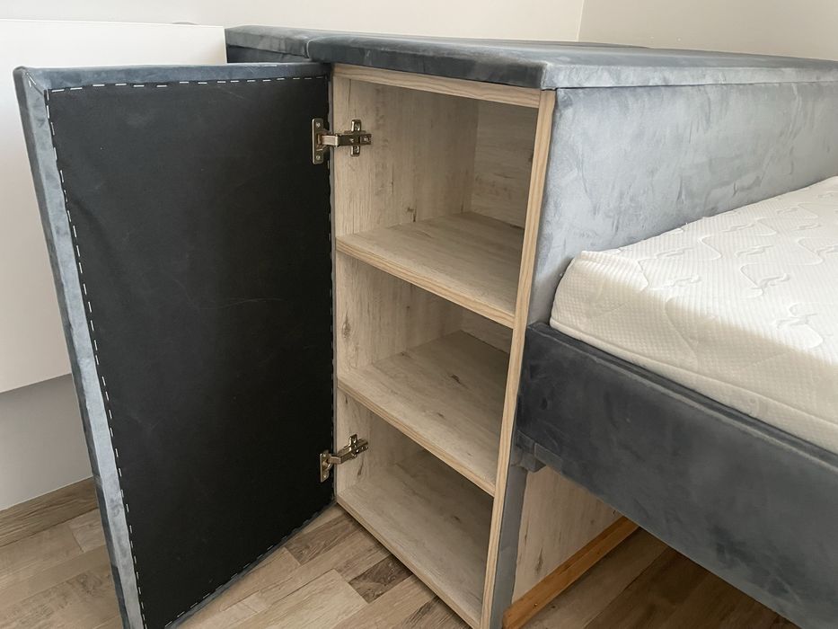 Łóżko podwójne z super rozwiązaniami stan idealny