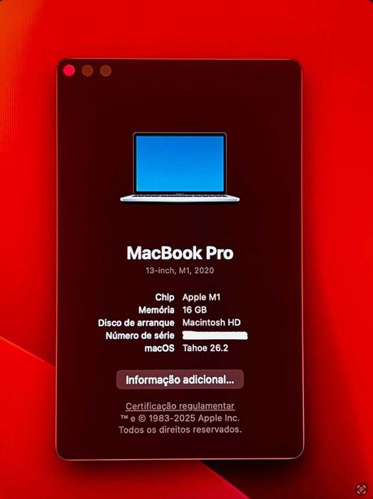 MacBook Pro M1 16GB RAM/ 256GB – Excelente Estado