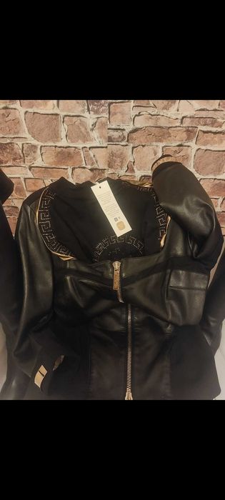 Luksusowa czarna skórzana kurtka włoskiej Premium Marki Gil Santucci