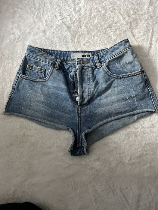 Jeansowe Szorty Vintage Topshop MOTO Rozmiar W28 (36 / S) High Waist