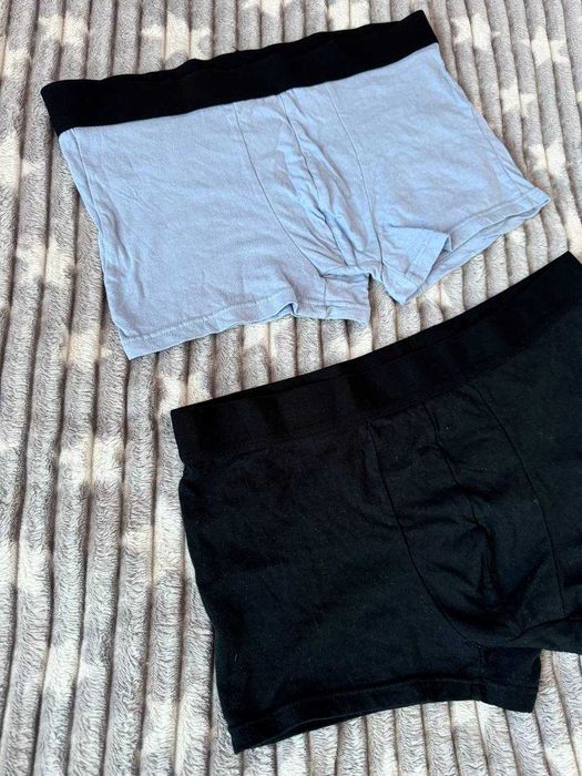 Мужские трусы черные голубые боксерки чоловічі труси боксери чорні