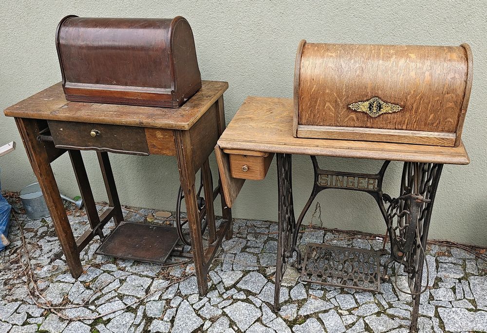 Stare maszyny do szycia Singer i inne