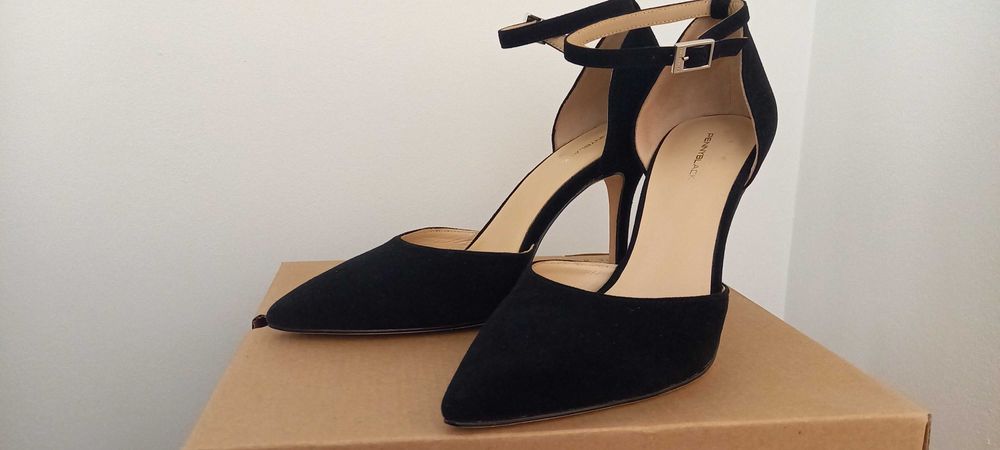 Szpilki damskie z zamszu