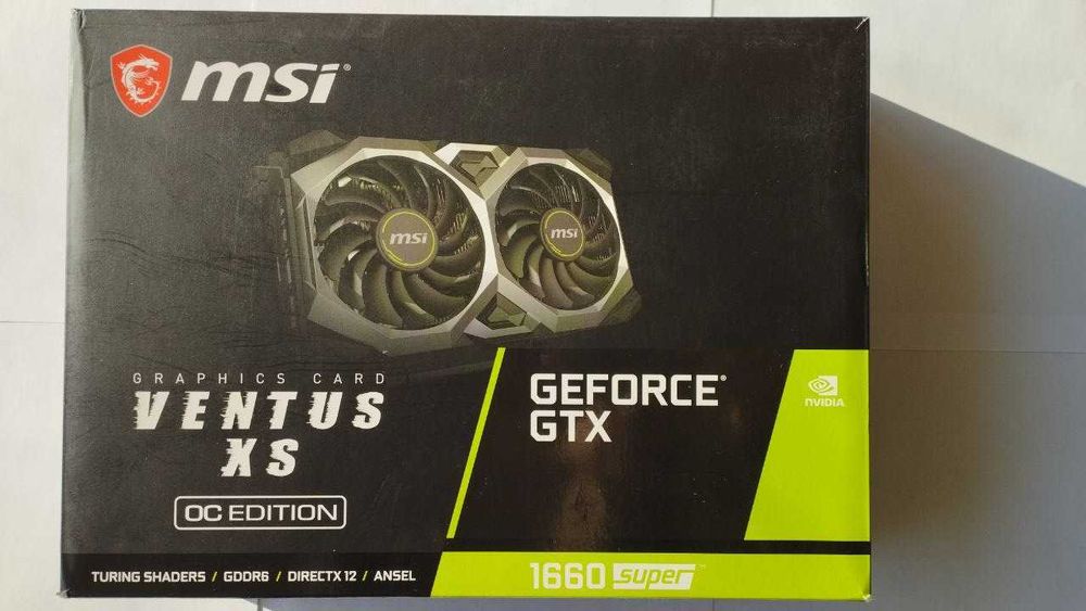 Продам видеокарту MSI Geforce GTX 1660 Super Ventus XS 6GB