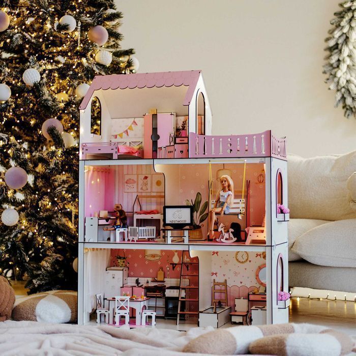 Ляльковий будинок Кукольный Домик +подарок мебель Барби