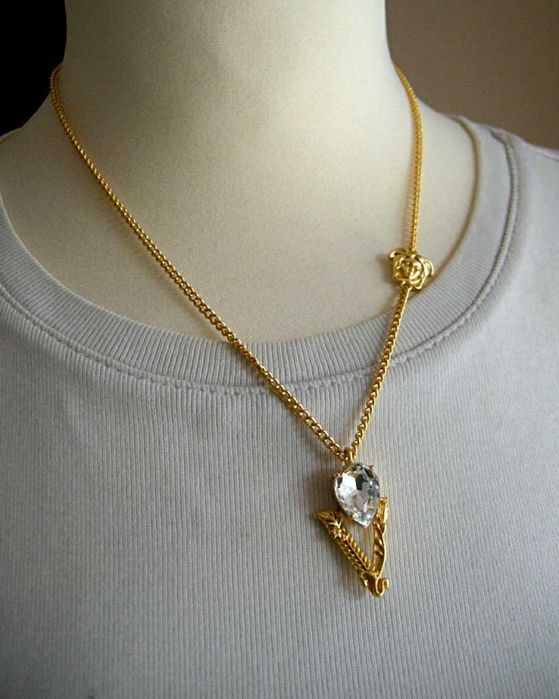 Versace naszyjnik z kryształem