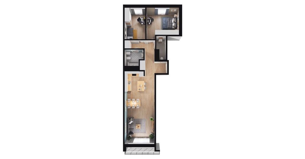 3-pokojowe mieszkanie 74m2 + loggia