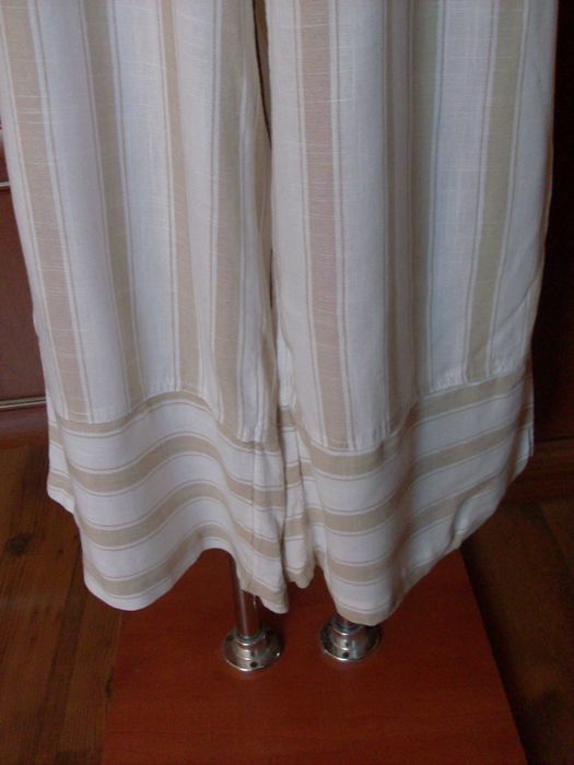 Spodnie letnie len wiskoza R.42 paski H&M