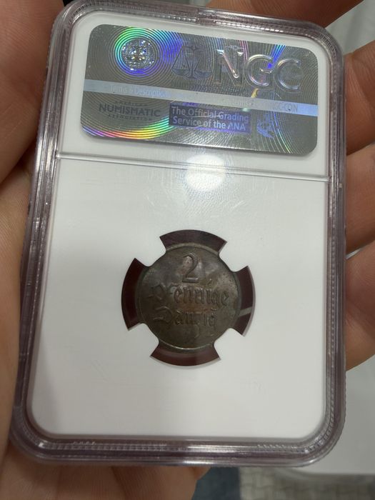 2 fenigi 1926 ms 64 bn NGC Wolne Miasto Gdańsk WMG
