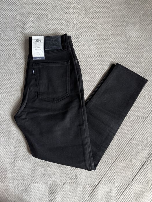 Levi’s Made & Crafted High-Rise Slim powlekane czarne jeansy NOWE Z METKAMI 29/29 Levis