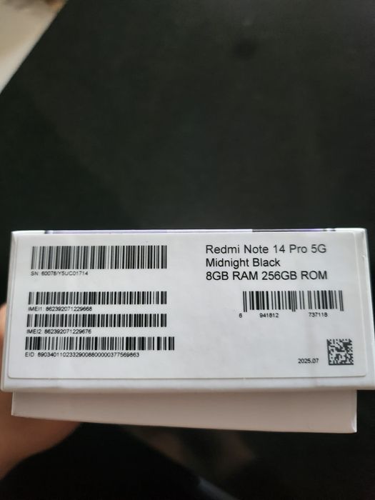 Redmi Note 14 Pro.5g.Midnight Black.8gb.256gb na dwie sim