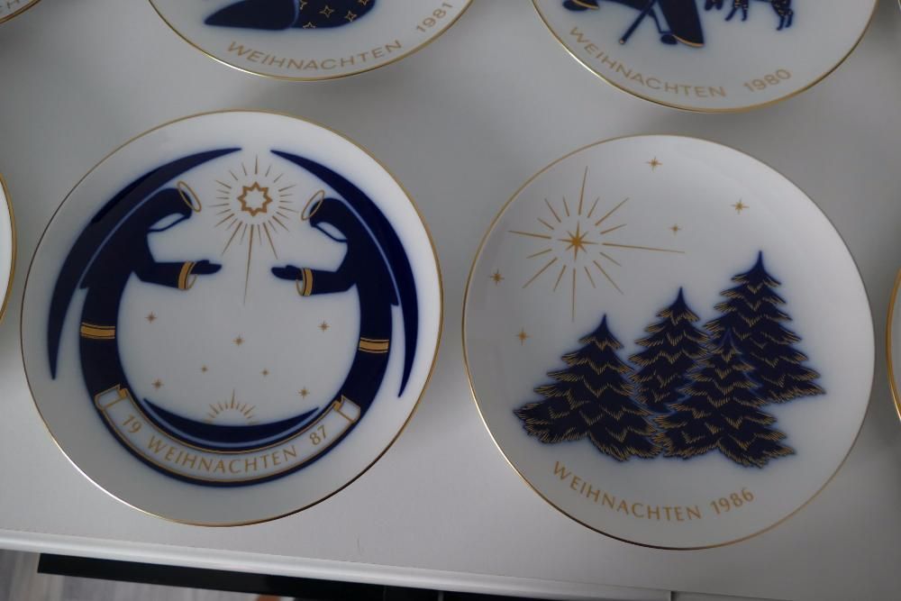 Piękny zestaw Świąteczny KPM kolekcja od 78 do 89r