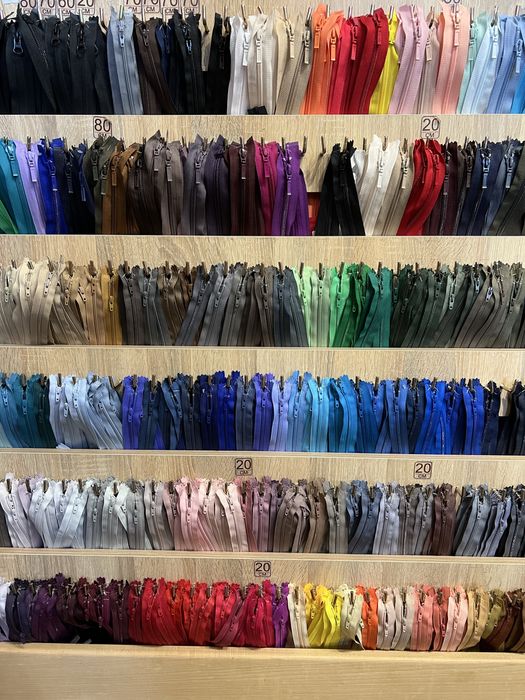 Блискавки YKK, молния, змійки, блискаки для одягу