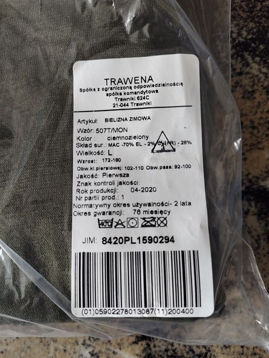 Bielizna zimowa 507T/MON