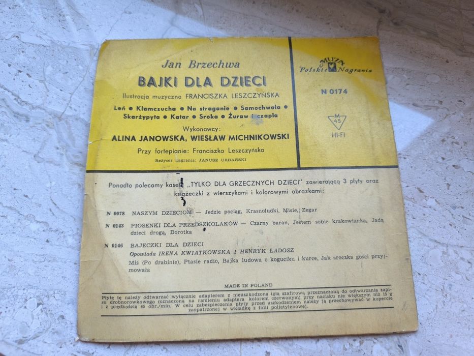 Jan Brzechwa - Bajki dla dzieci - płyta winylowa
