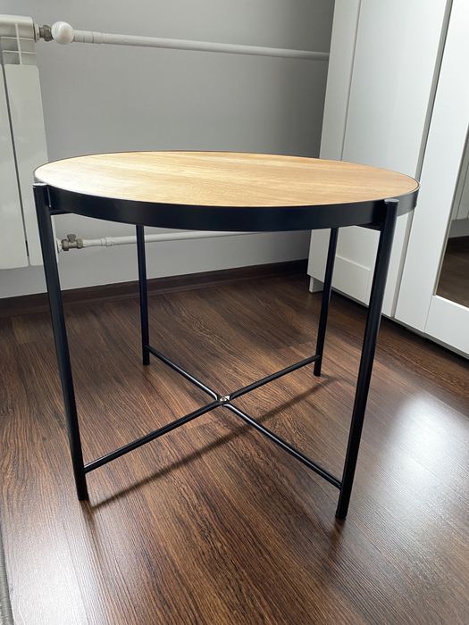 Stolik drewniny okrągly loft