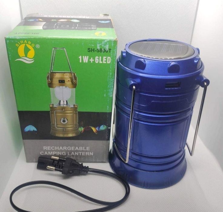 Лампа Ліхтар кемпінговий світлодіодний із сонячною панеллю SH-5800T US