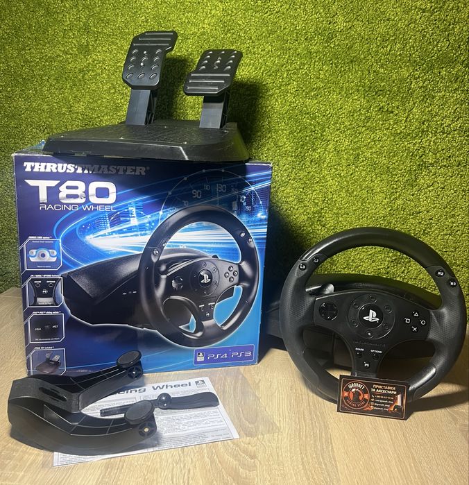 Игровой руль Thrustmaster T80 Racing Wheel (PS4/PS3/PC) • Гарантия • Как Новый!