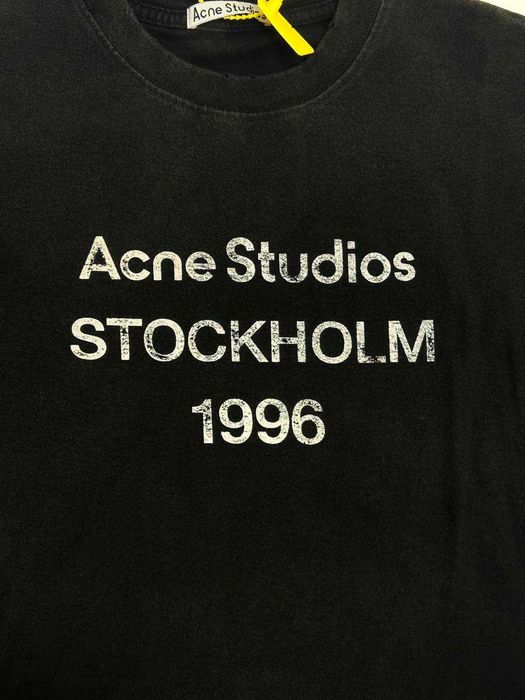 Футболка чорна Acne Studios STOCKHOLM 1996 черная distressed M L