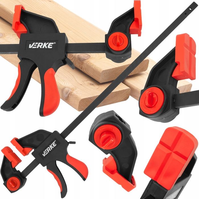 Ścisk Zacisk Stolarski Uchwyt Jednoręczny 450mm Dźwigniowy Klamra Do D