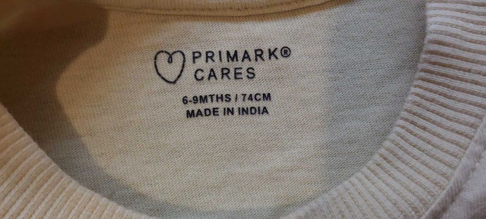 Conjunto T-shirt + Calções Riscas Primark 6-9 meses