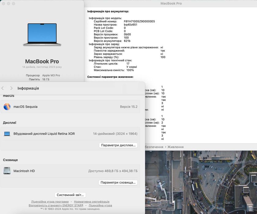 1450$ MacBook Pro 14 2023 MRX63 M3 Pro / 18 GB / 512gb SSD ІДЕАЛ