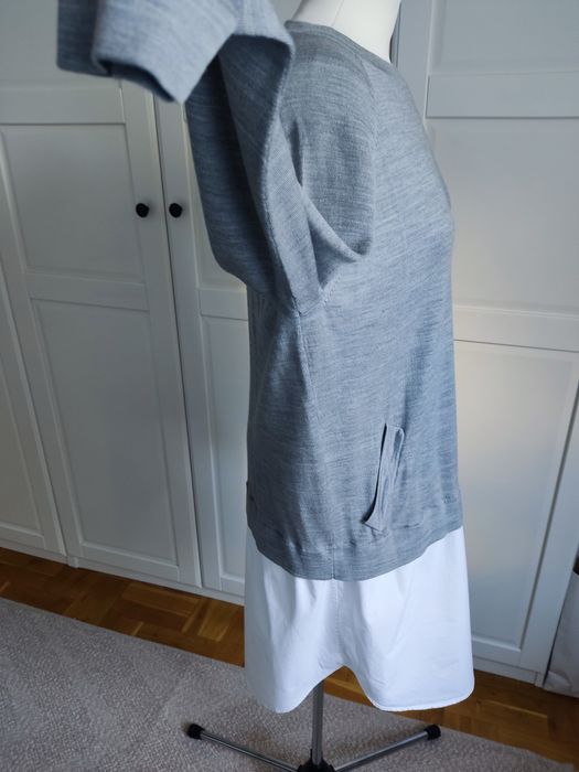 COS sukienka tunika z 100% wełniana dzianina z bawełną 38